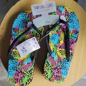 Total Girl Multicolor Flip Flops